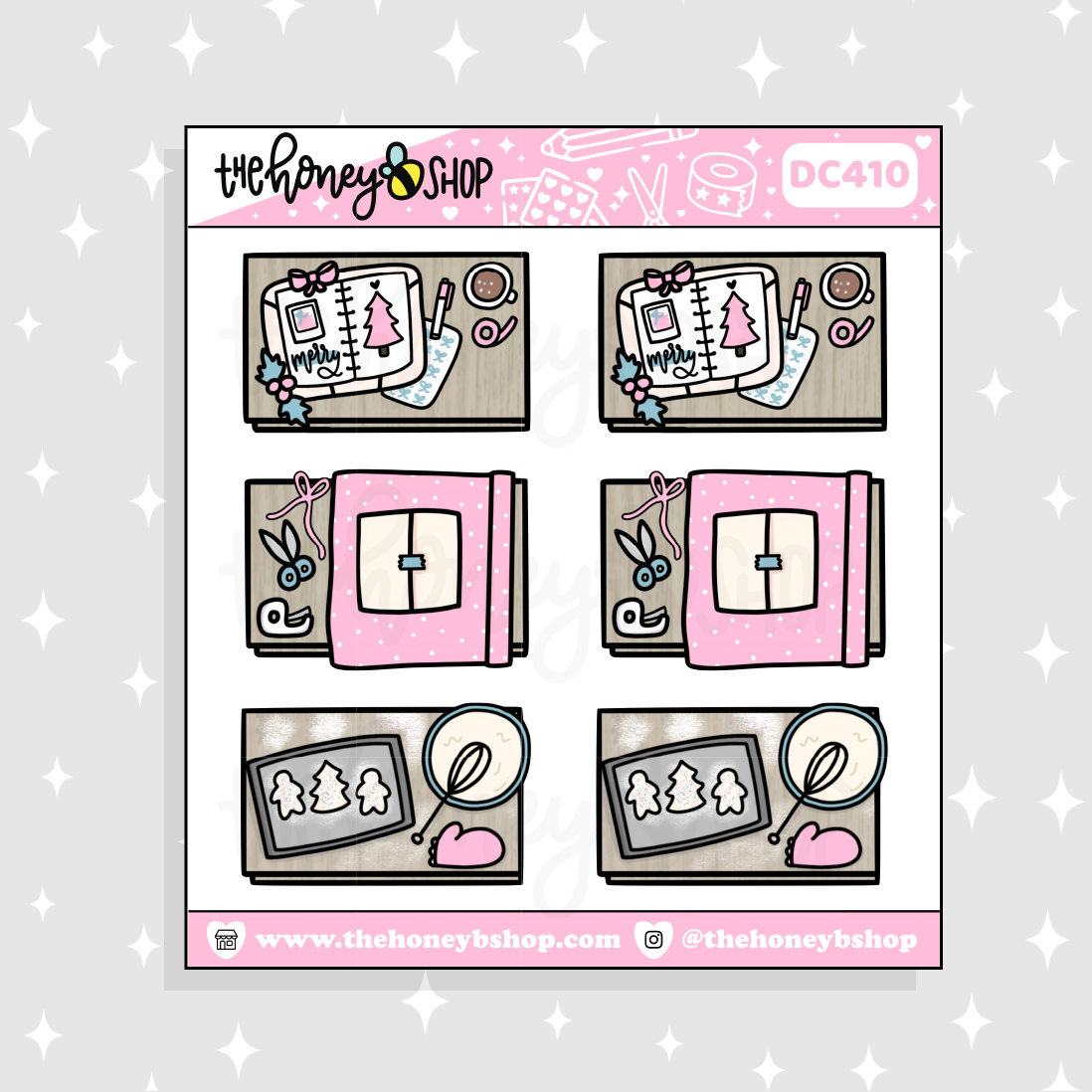 Doodle de planos navideños en colores pastel Pegatina