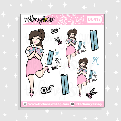 Pastel Presents Babe Doodle Sticker | Choose your Skin Tone!