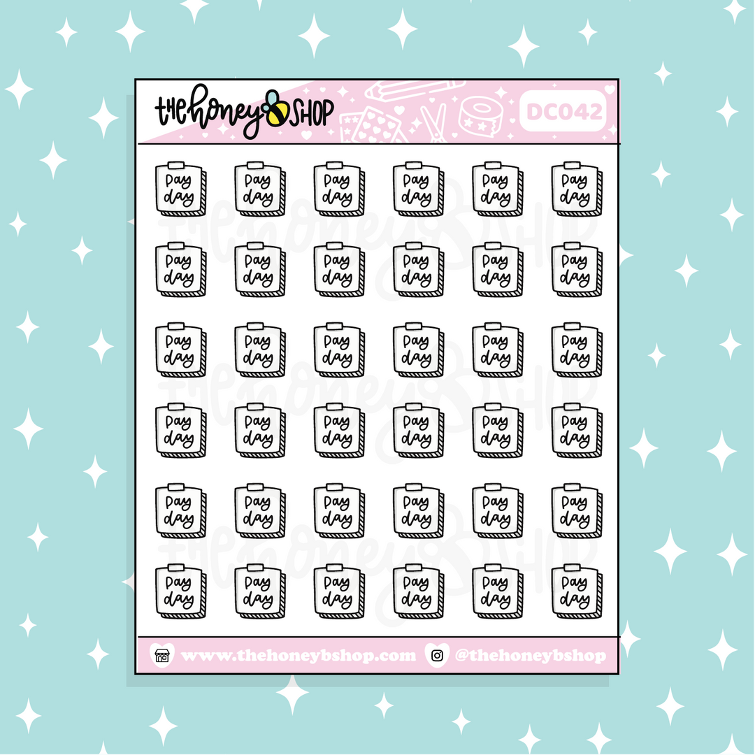 Pay Day Post It Note Doodle Sticker | TheHoneyBShop