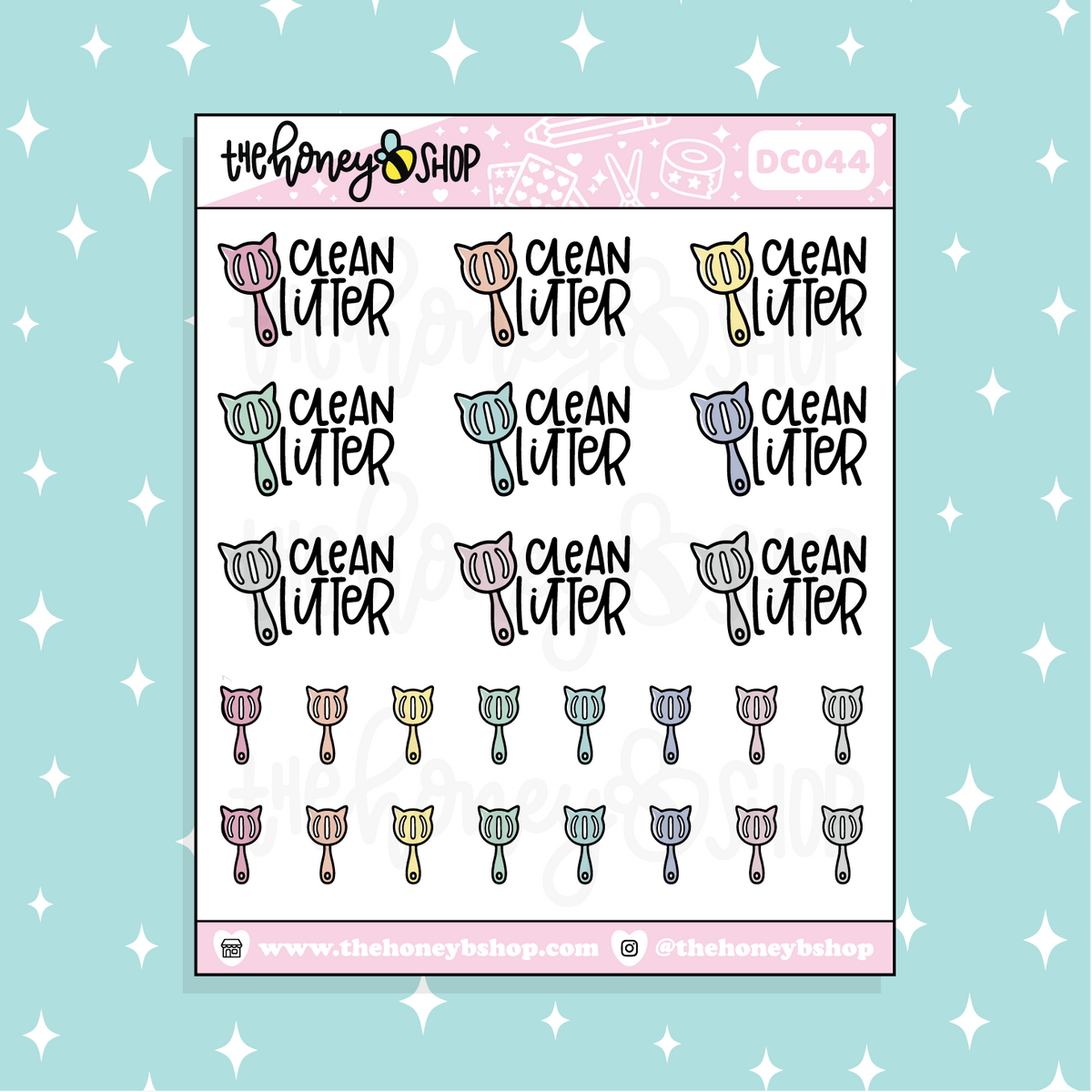 Clean Litter Doodle Sticker