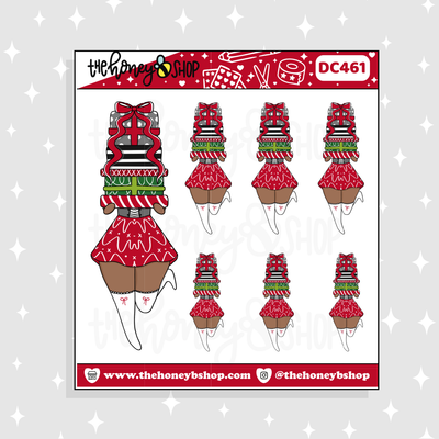Traditional Stacked Presents Babe Doodle Sticker | Choose your Skin Tone!