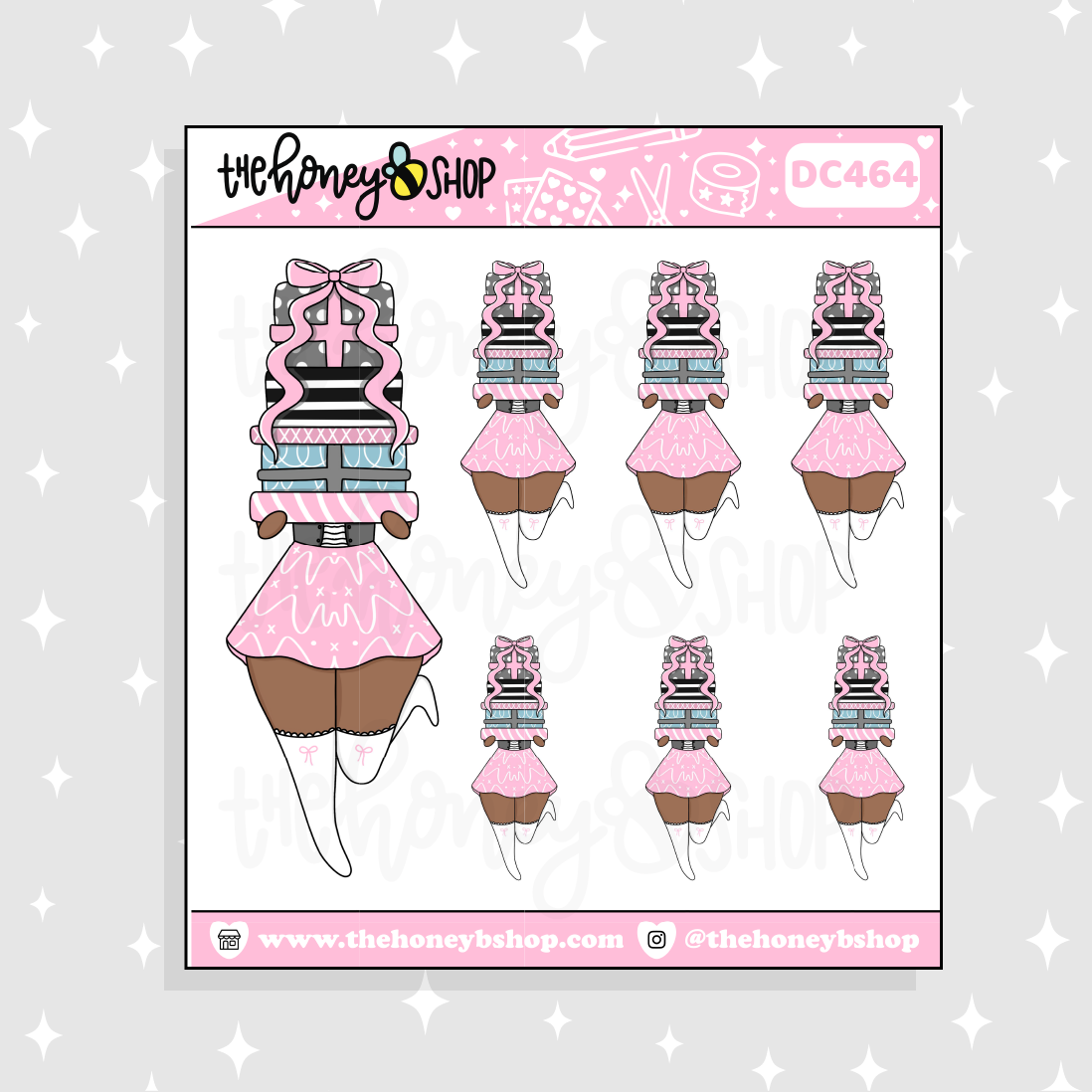 Pastel Stacked Presents Babe Doodle Sticker | Choose your Skin Tone!