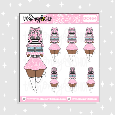 Pastel Stacked Presents Babe Doodle Sticker | Choose your Skin Tone!