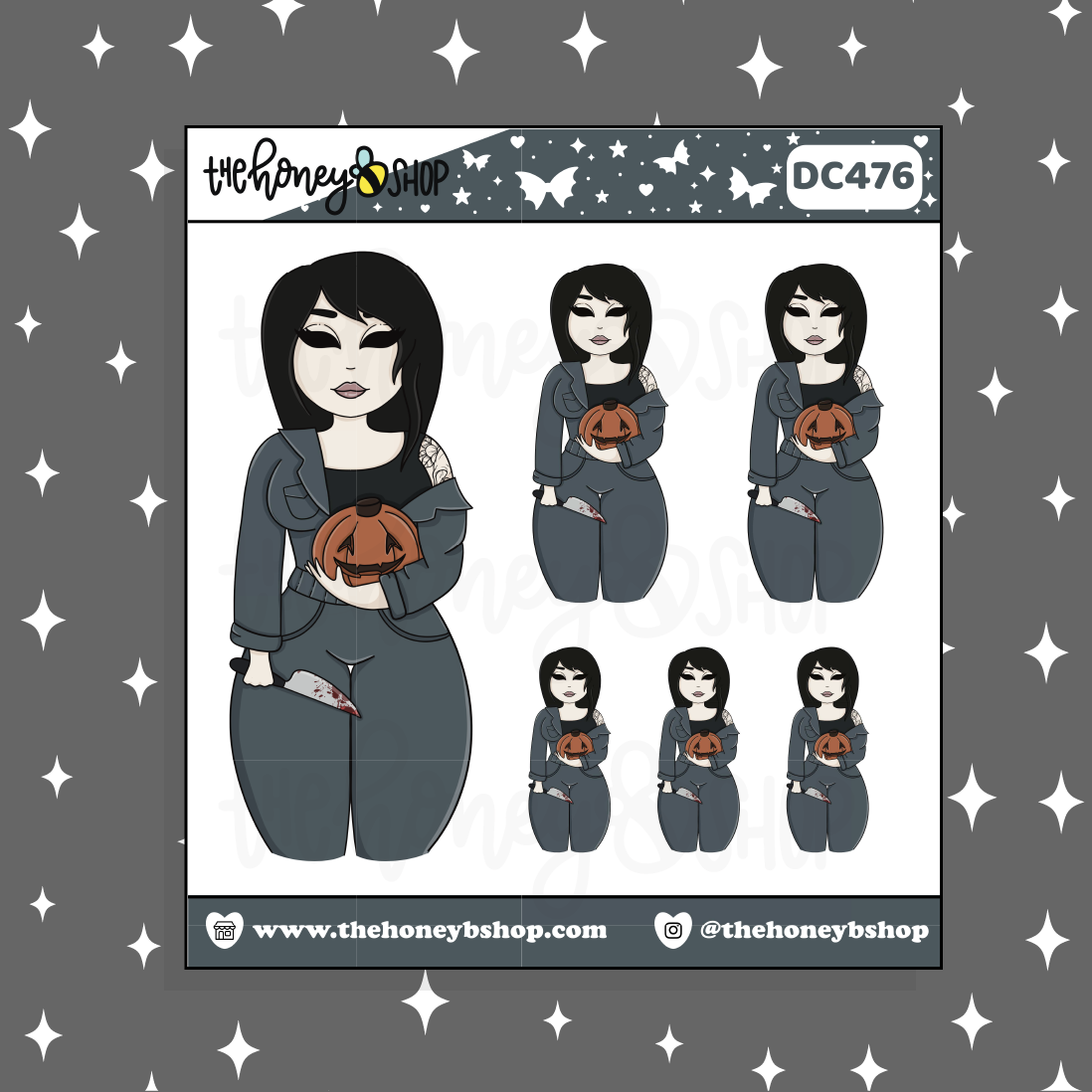 Michael Myers Babe Doodle Sticker | Choose your Skin Tone!