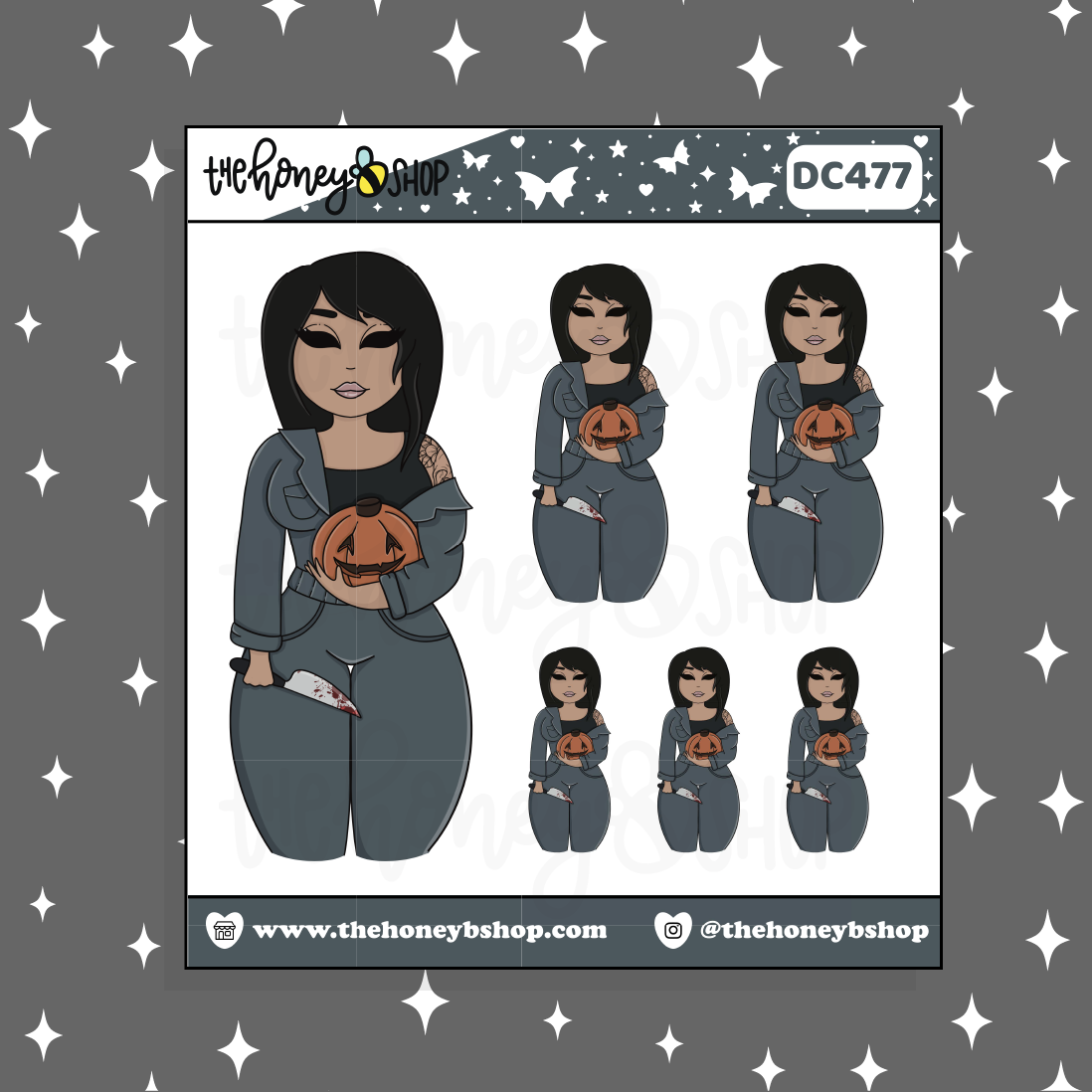 Michael Myers Babe Doodle Sticker | Choose your Skin Tone!