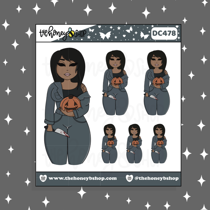 Michael Myers Babe Doodle Sticker | Choose your Skin Tone!