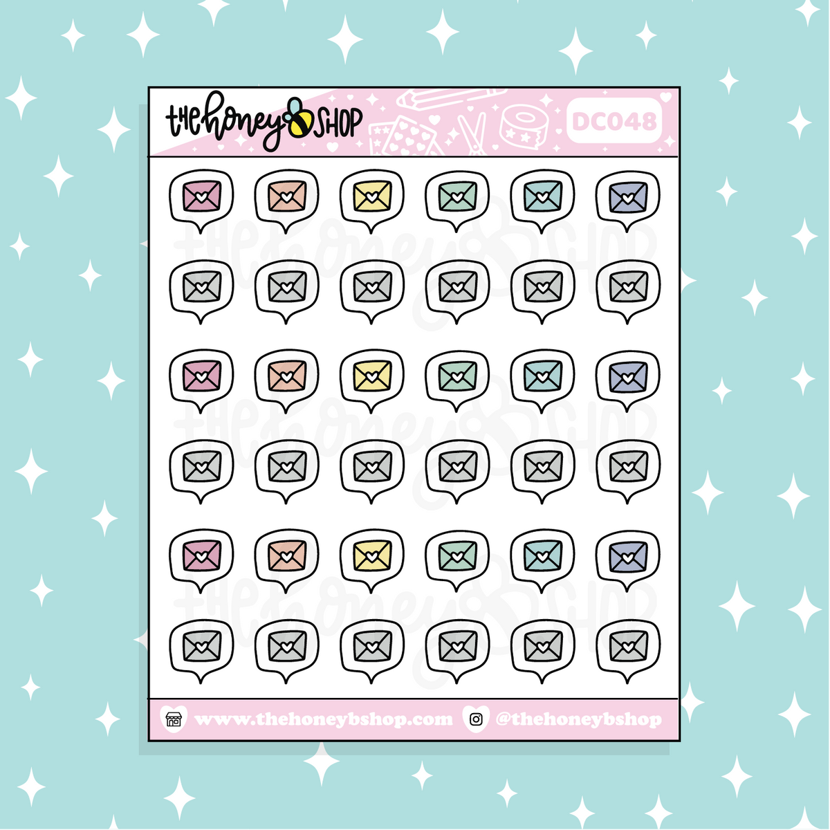 Mail / Email Icon Bubble Doodle Sticker