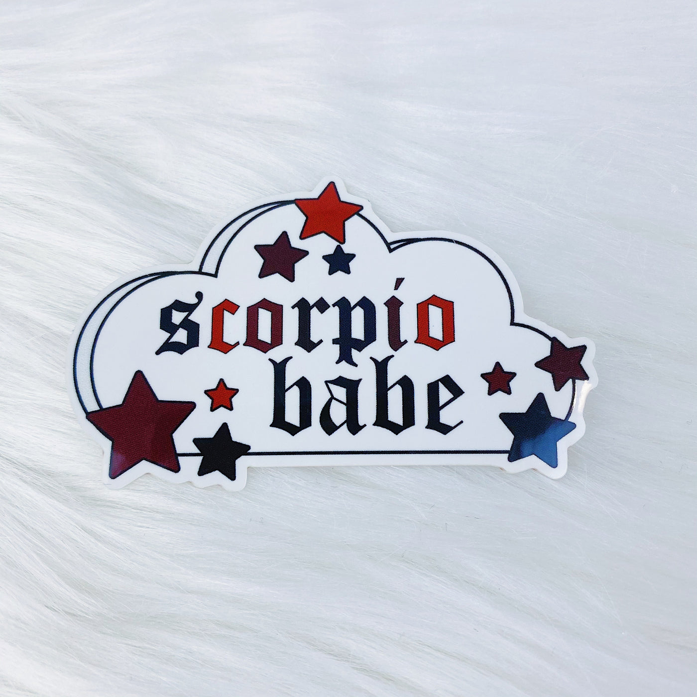 Scorpio Babe Zodiac Cloud Vinyl Sticker Die Cut