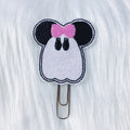 Minnie Ghost with Pink Bow Feltie Planner Clip