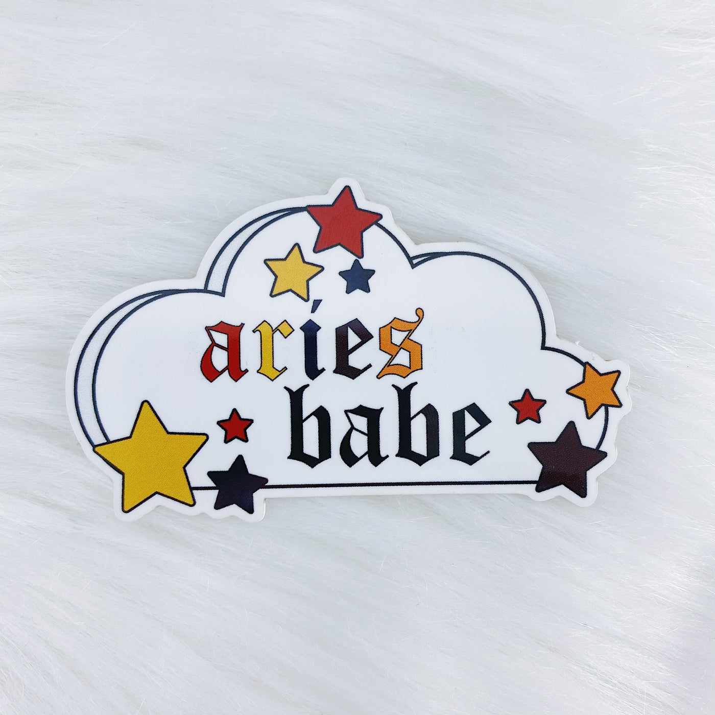Aries Babe Zodiac Cloud Vinyl Sticker Die Cut