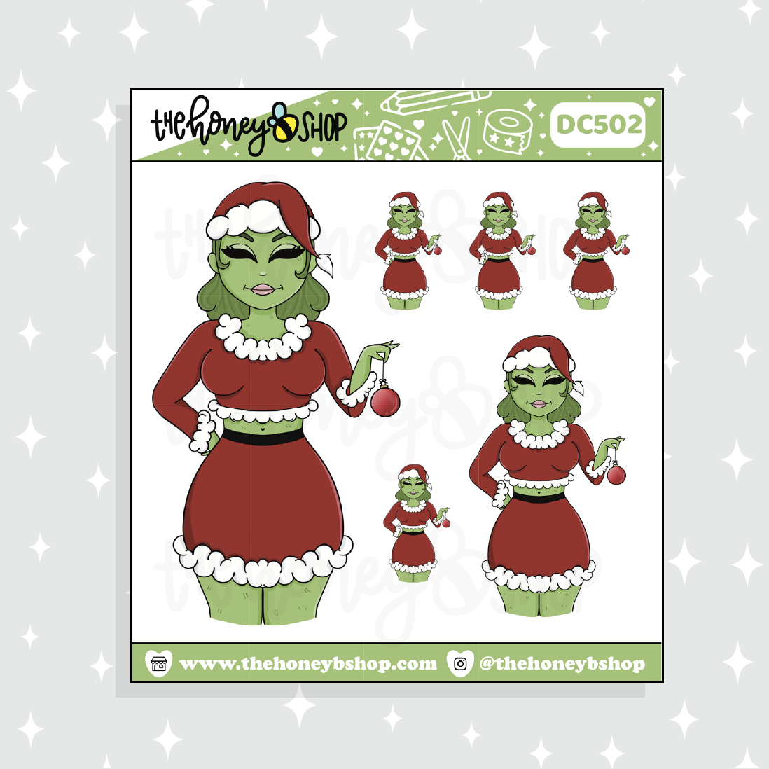 Stolen Christmas Babe Doodle Sticker