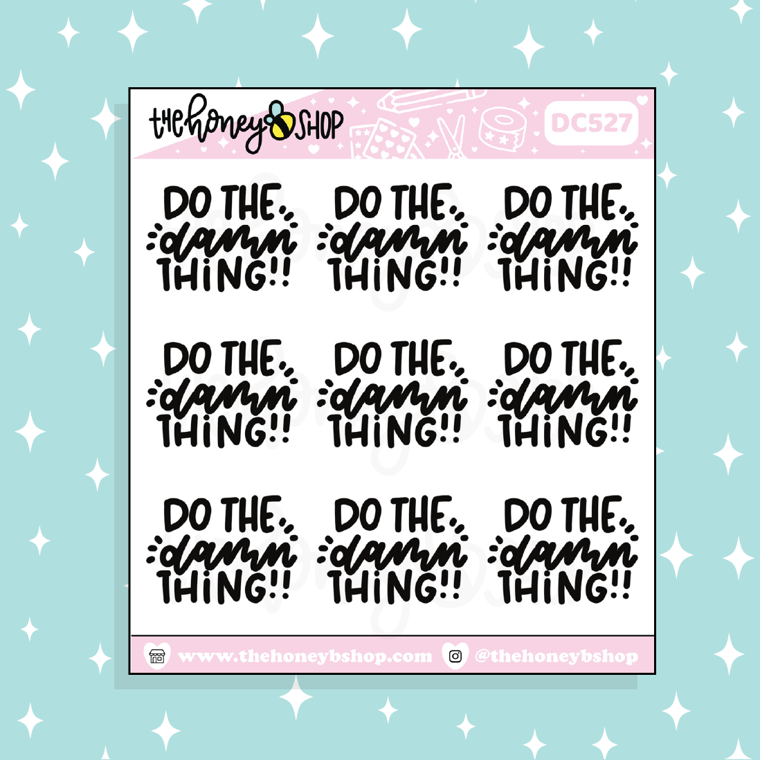 Do the DAMN Thing! Doodle Sticker