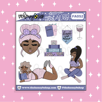 Staycation Babe Doodle Sticker | Choose your Skin Tone!