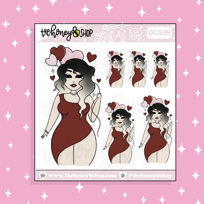 Lovey Dovey Babe Doodle Sticker | Choose your Skin Tone!