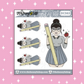 Back to School Neutral Babe Doodle Sticker | Choose your Skin Tone!