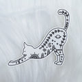 Stretching Kitty Vinyl Sticker Die Cut