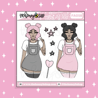 Bear Necessities Babe Doodle Sticker | Choose your Skin Tone!