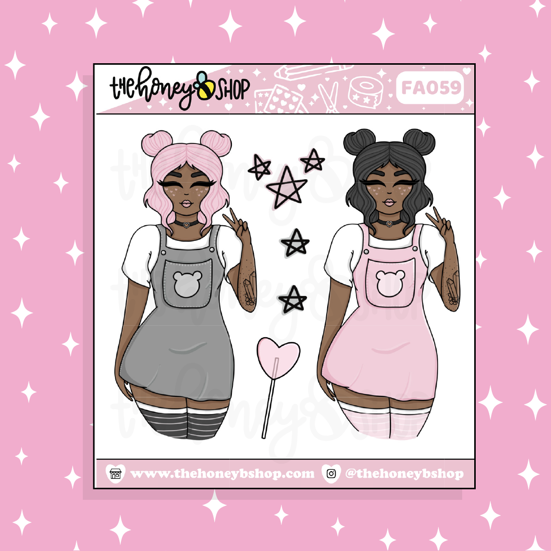 Bear Necessities Babe Doodle Sticker | Choose your Skin Tone!