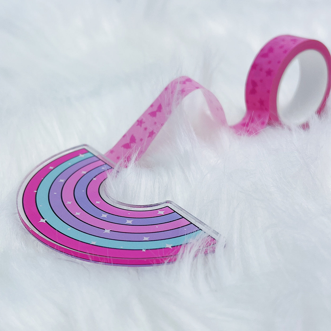 Iridescent Pink Bat Bow Magic Washi Tape Bundle | 15 + 10 MM