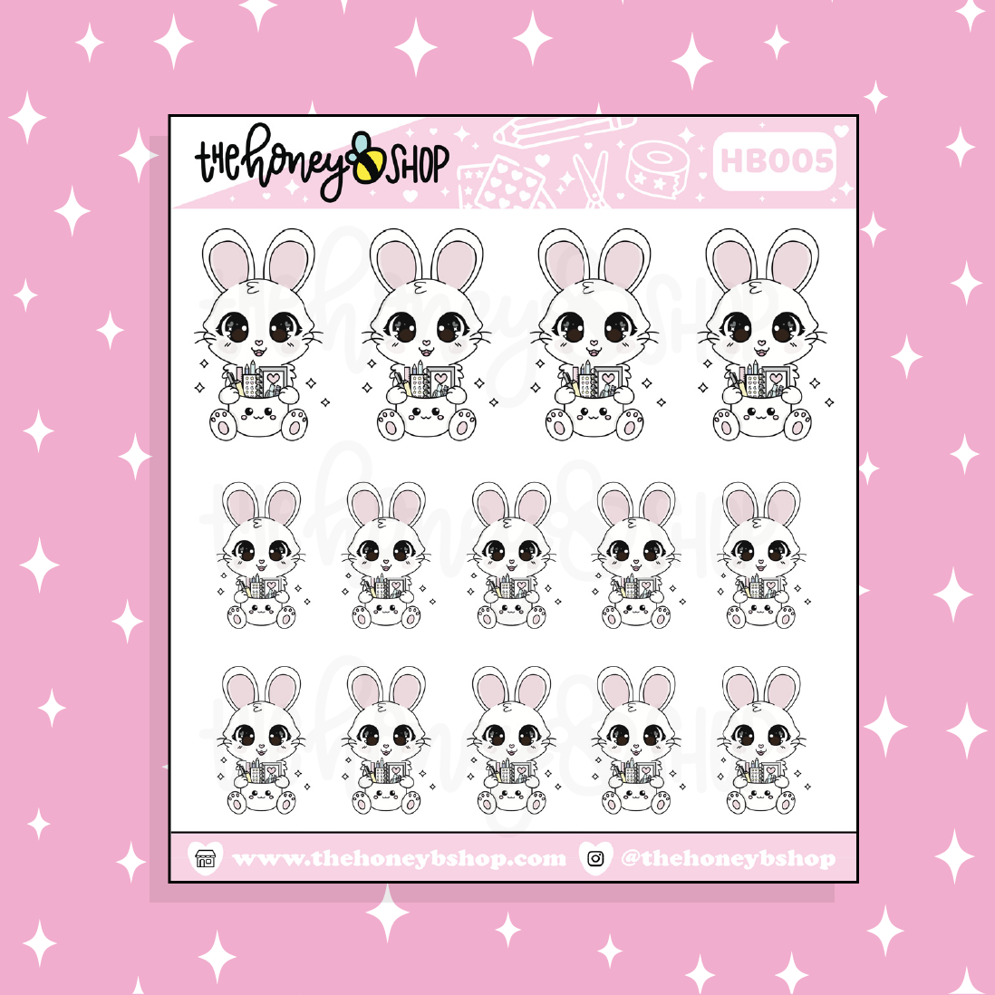 Papelería Honey Bunny Doodle Pegatina