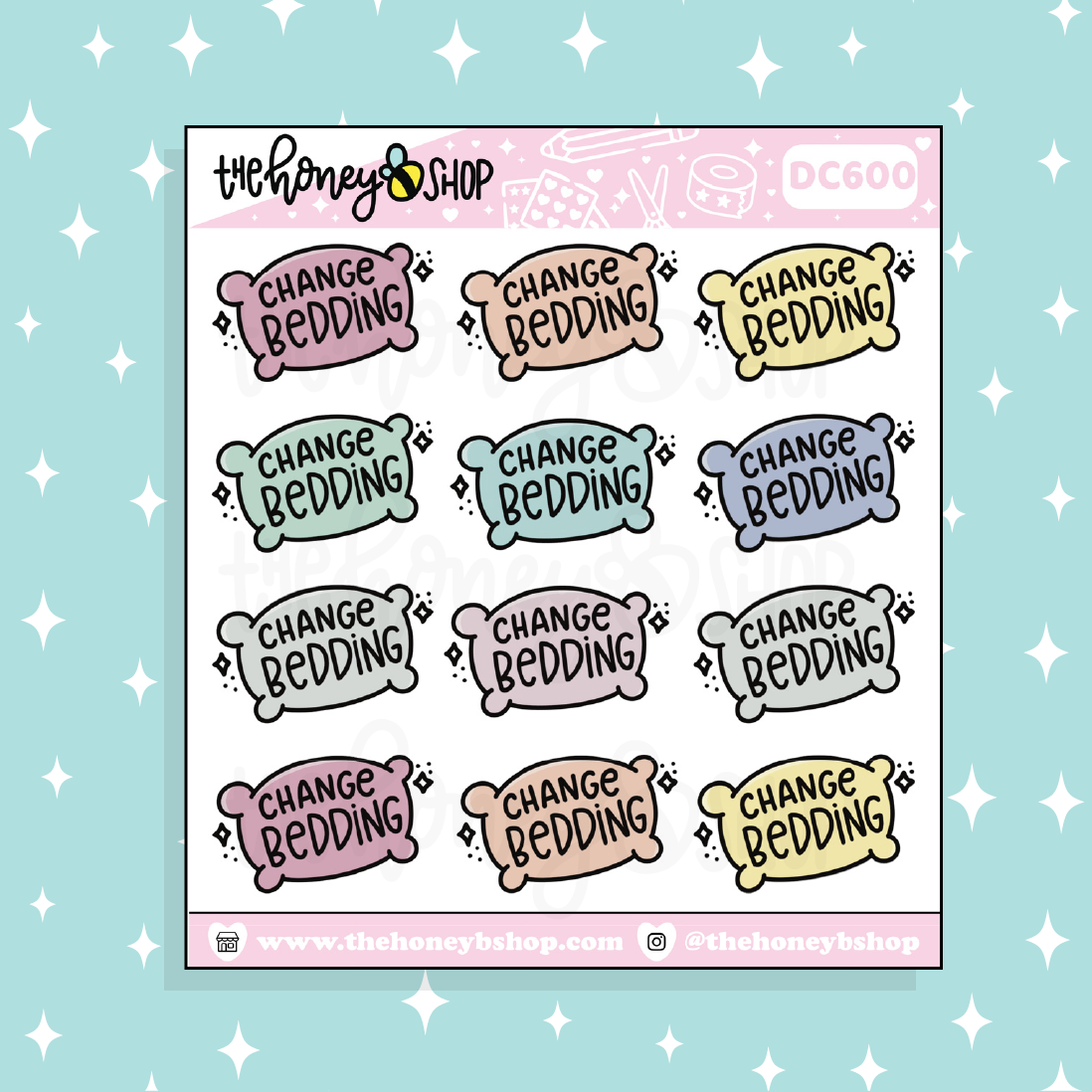Change Bedding Doodle Sticker | Choose Your Color Option!