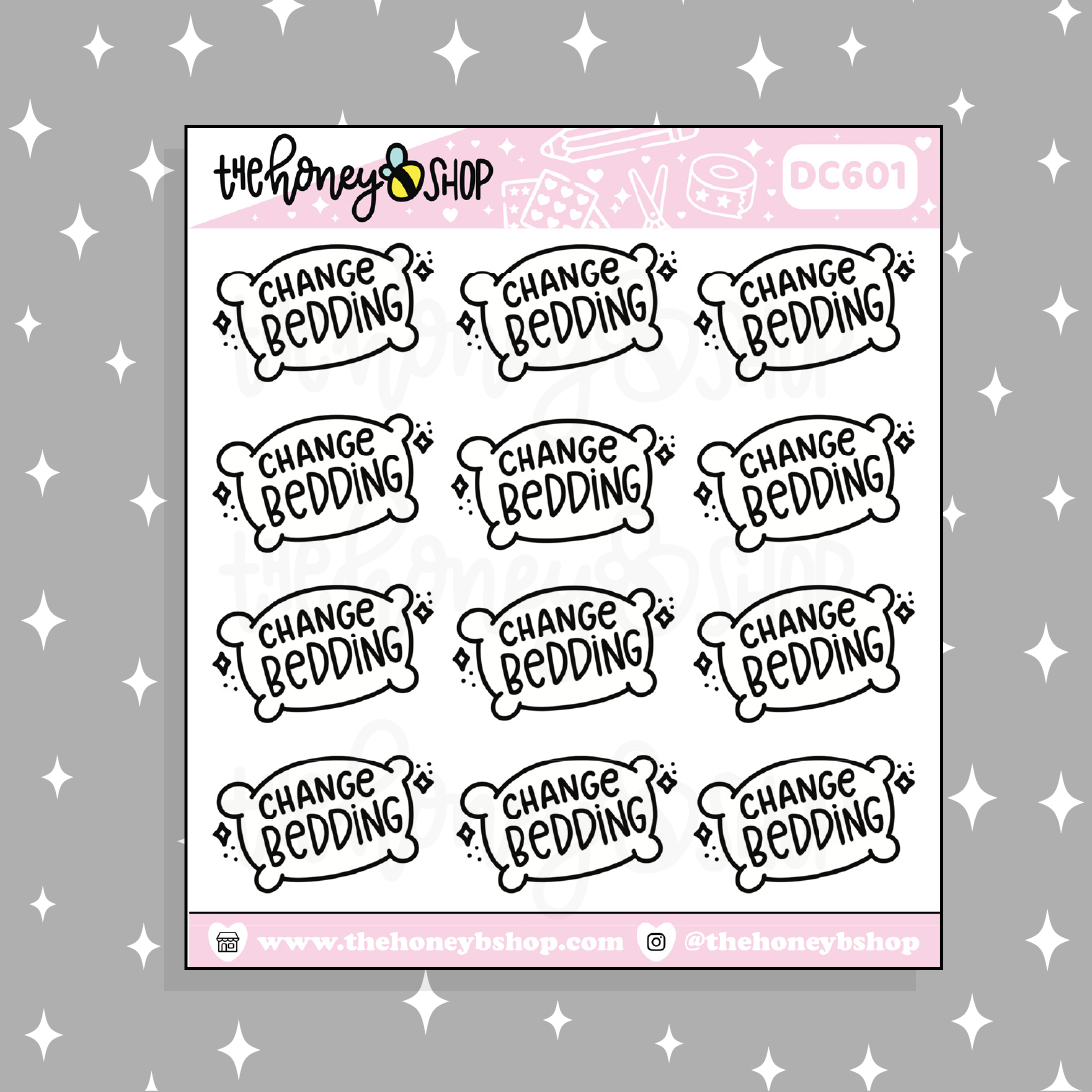 Change Bedding Doodle Sticker | Choose Your Color Option!