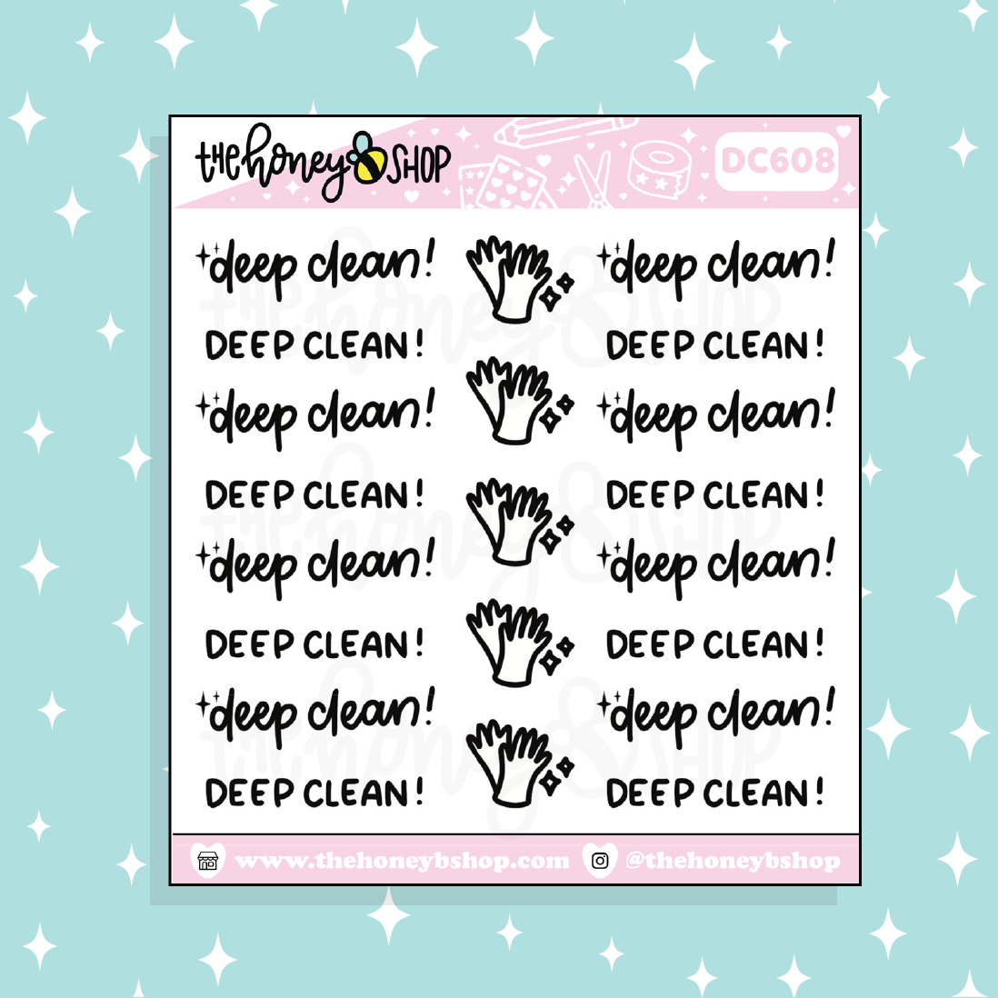 Deep Clean Doodle Sticker