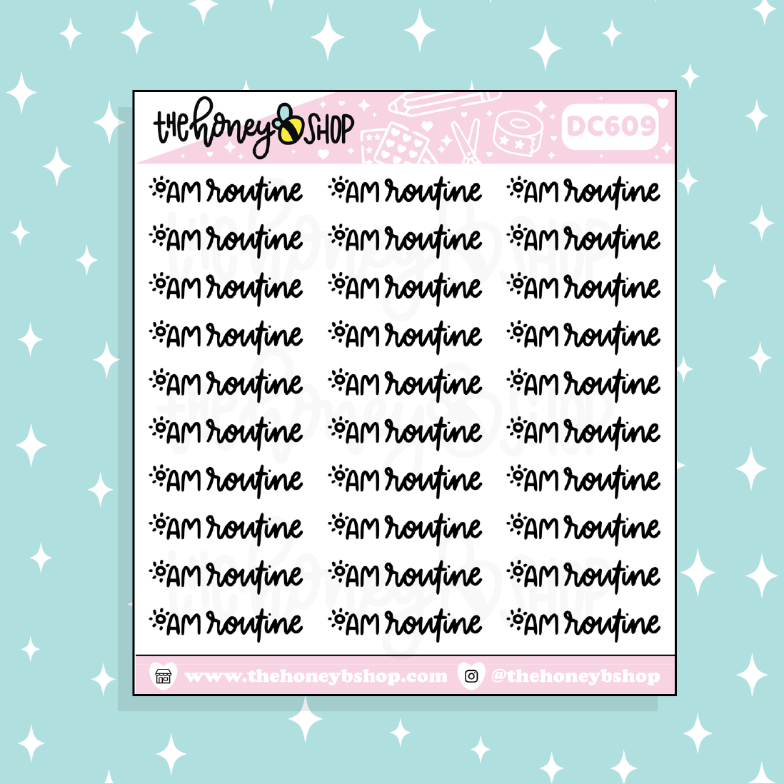 AM Routine Doodle Sticker
