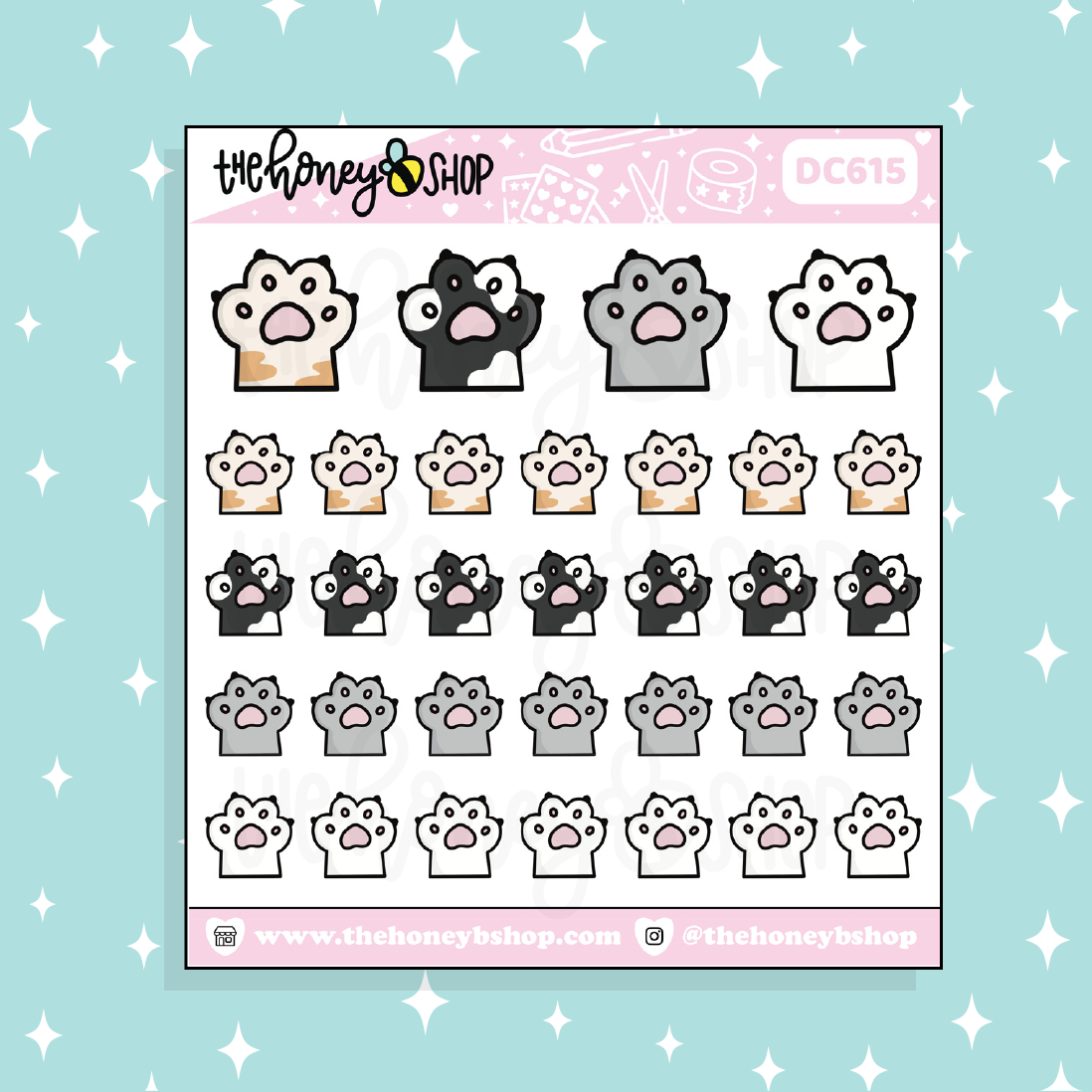 Check Meowt Paws Doodle Sticker