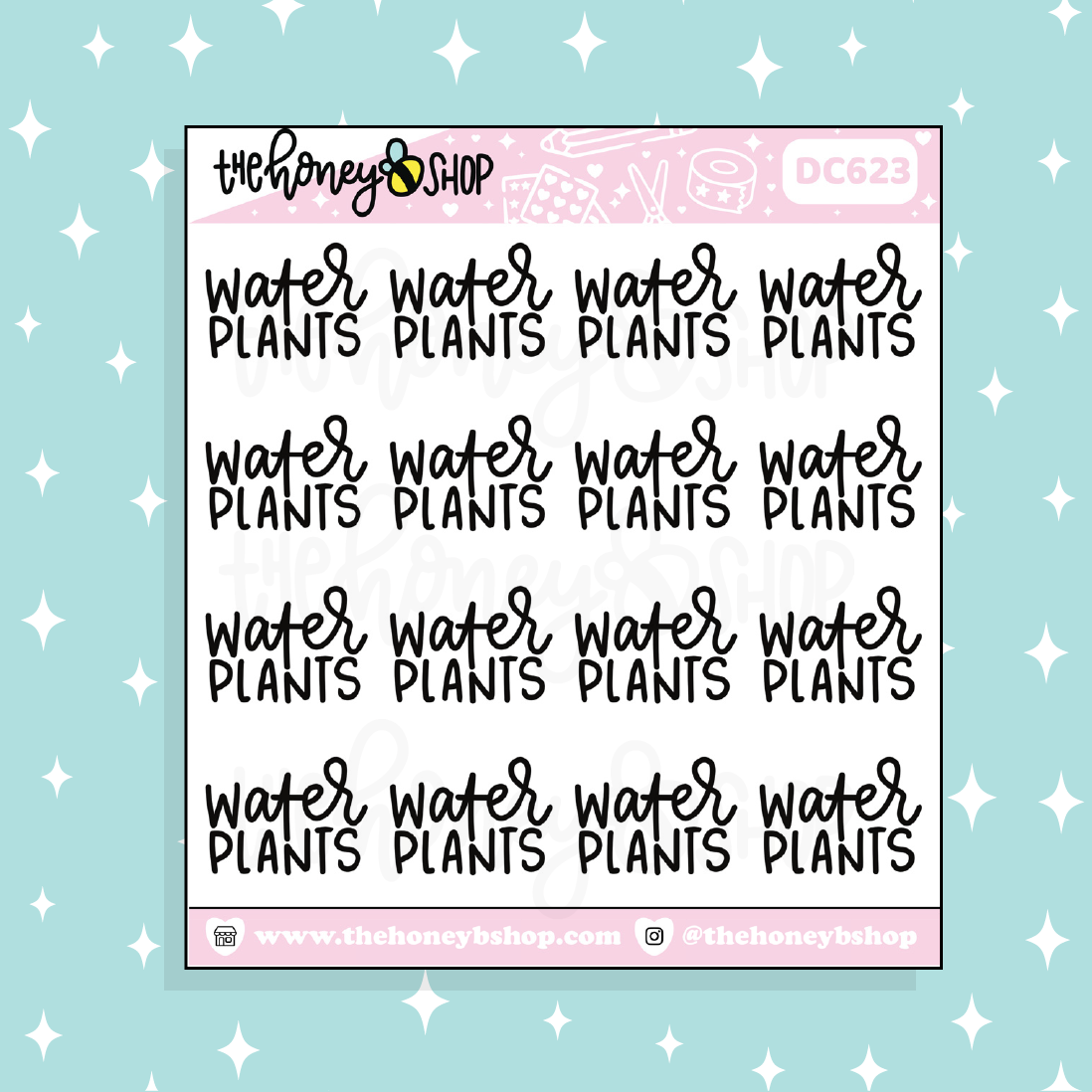 Water Plants Doodle Sticker