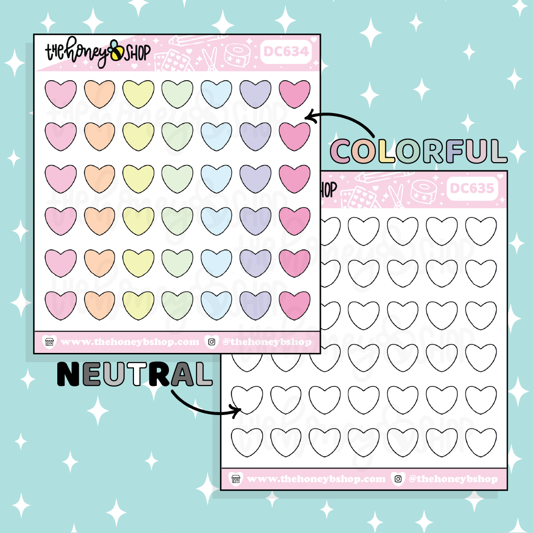 Heart Icon Doodle Sticker | Choose Your Color Option!