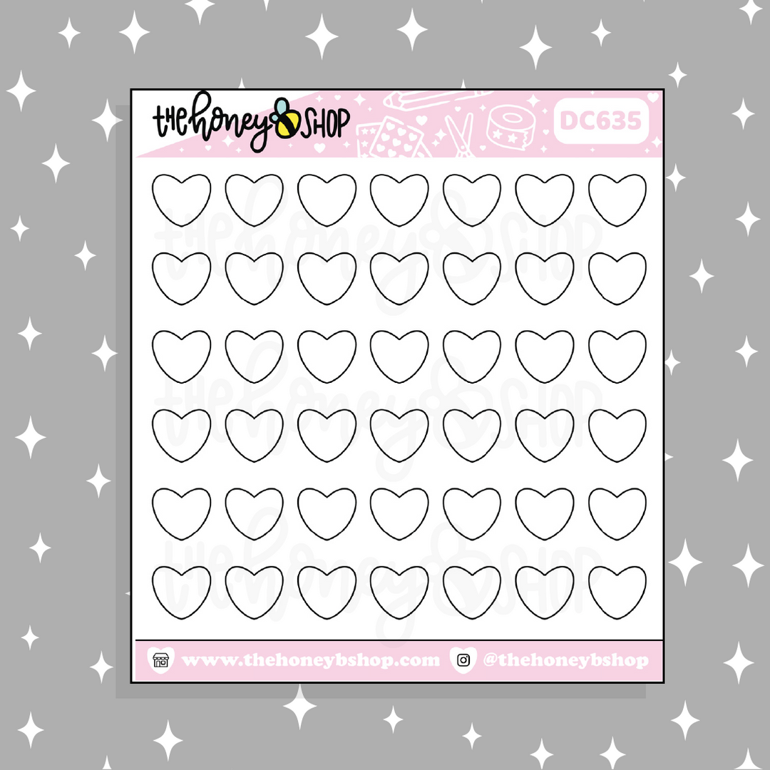 Heart Icon Doodle Sticker | Choose Your Color Option!