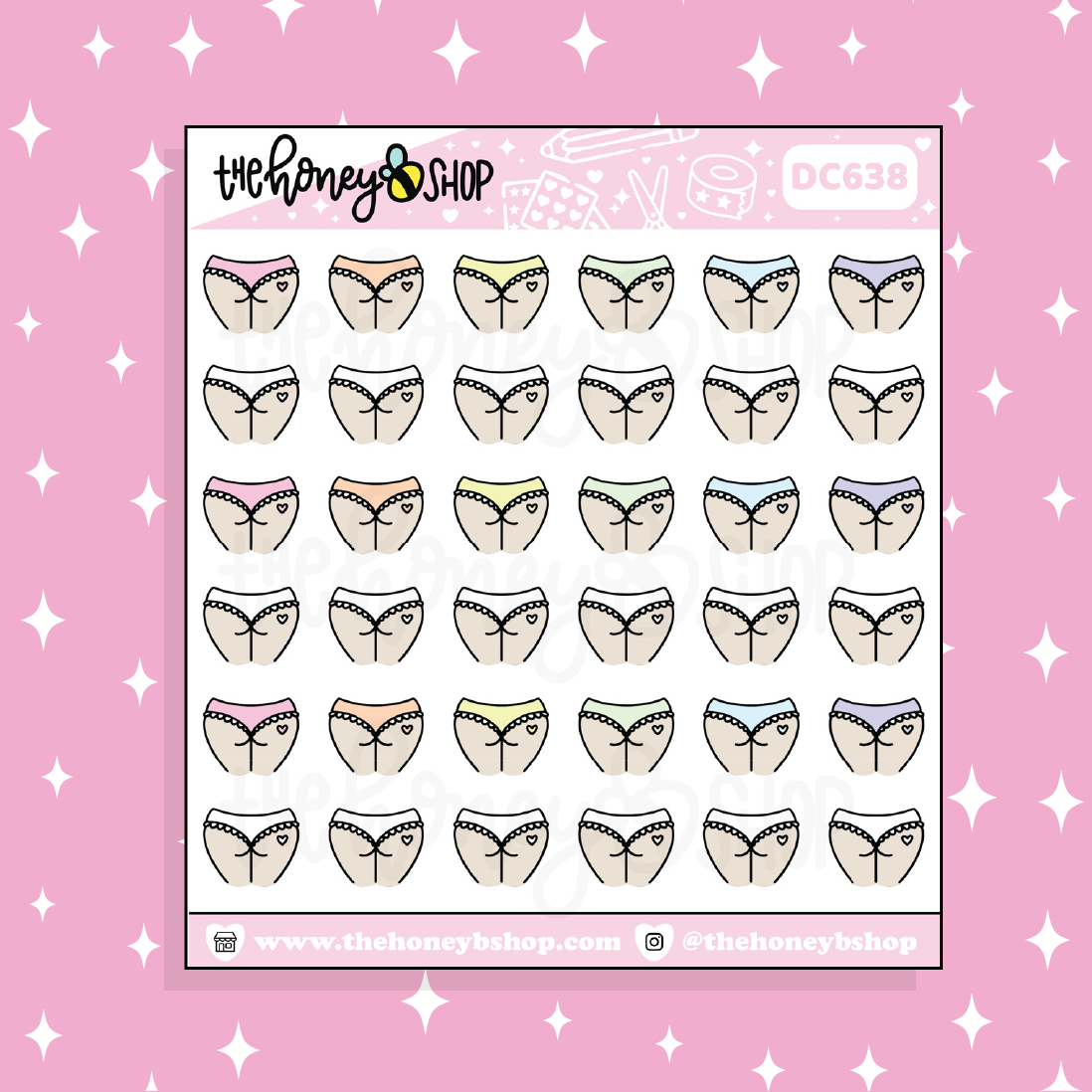 Booty Icon Doodle Sticker | Choose Your Skin Tone!