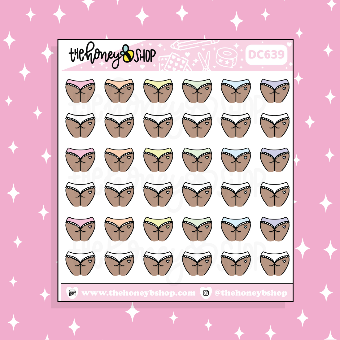 Booty Icon Doodle Sticker | Choose Your Skin Tone!