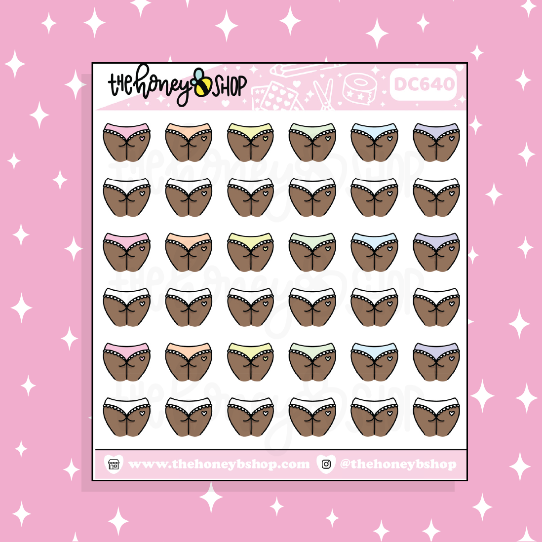 Booty Icon Doodle Sticker | Choose Your Skin Tone!