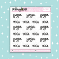 Doodle de letras de yoga Pegatina