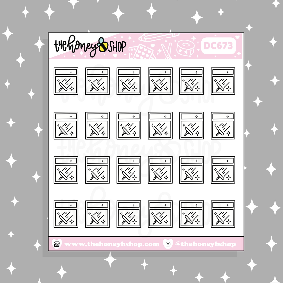 Window Cleaning Doodle Sticker | Choose Your Color Option!