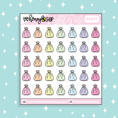 Trash Bag Doodle Sticker | Choose Your Color Option!
