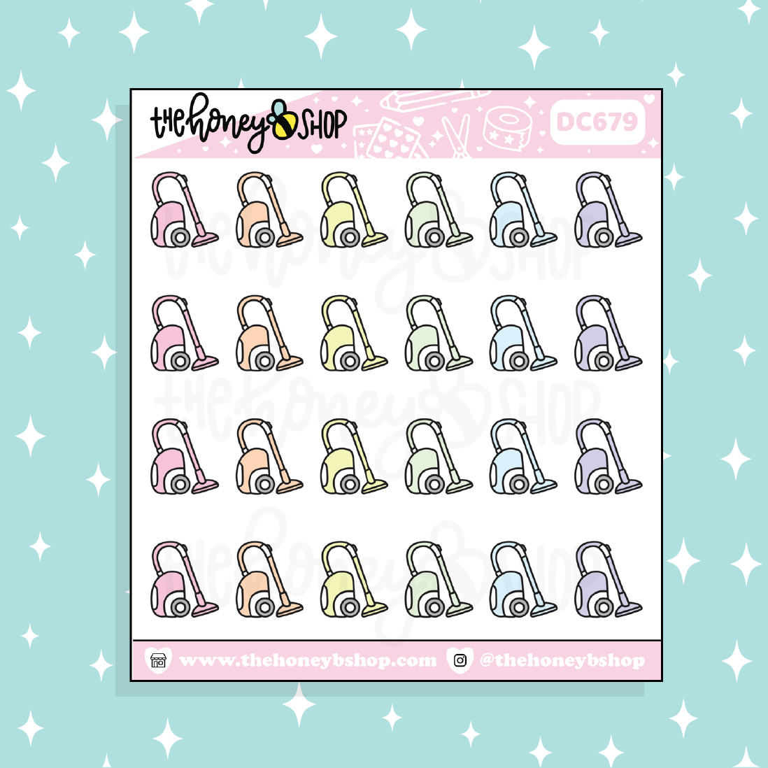 Vacuum Doodle Sticker | Choose Your Color Option!
