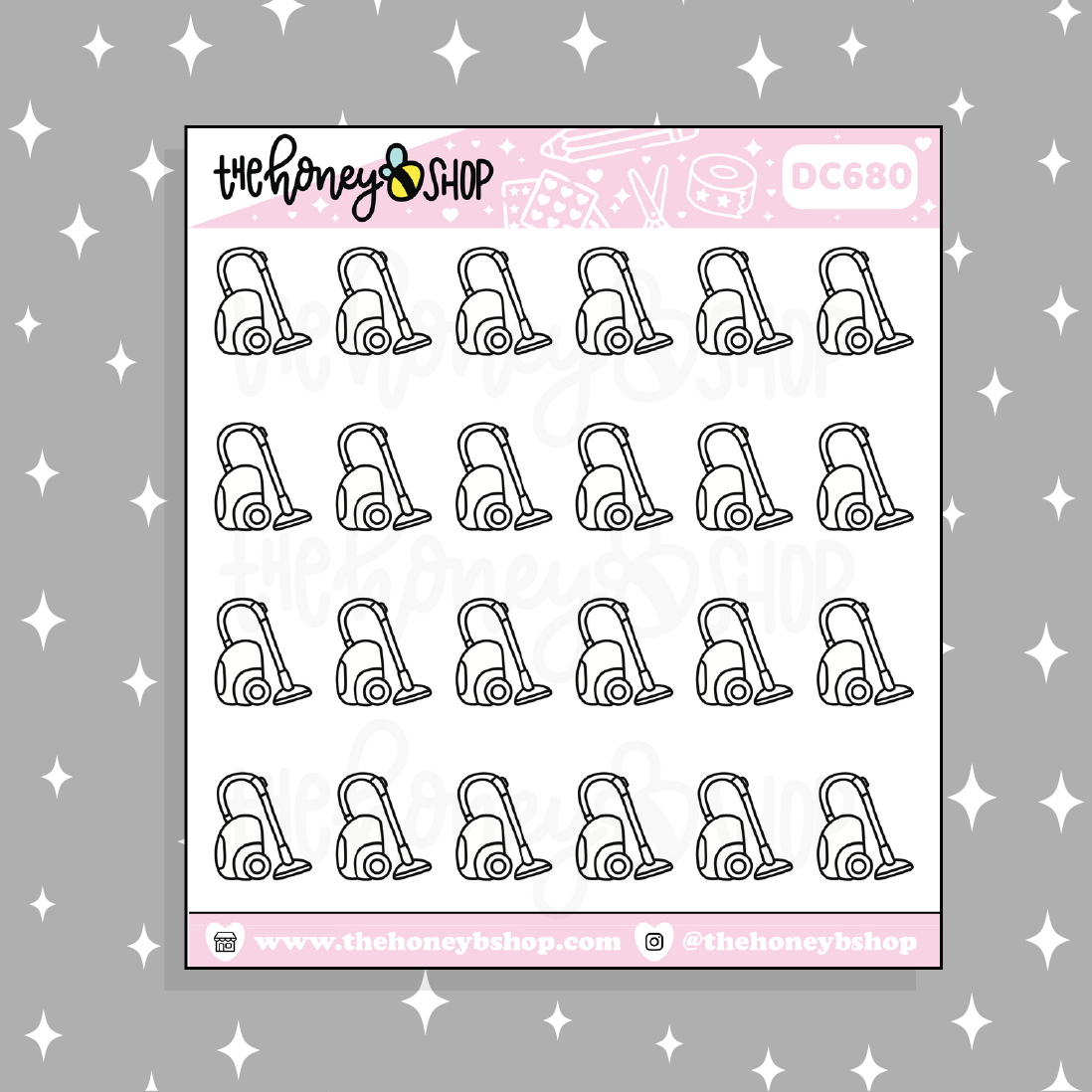 Vacuum Doodle Sticker | Choose Your Color Option!