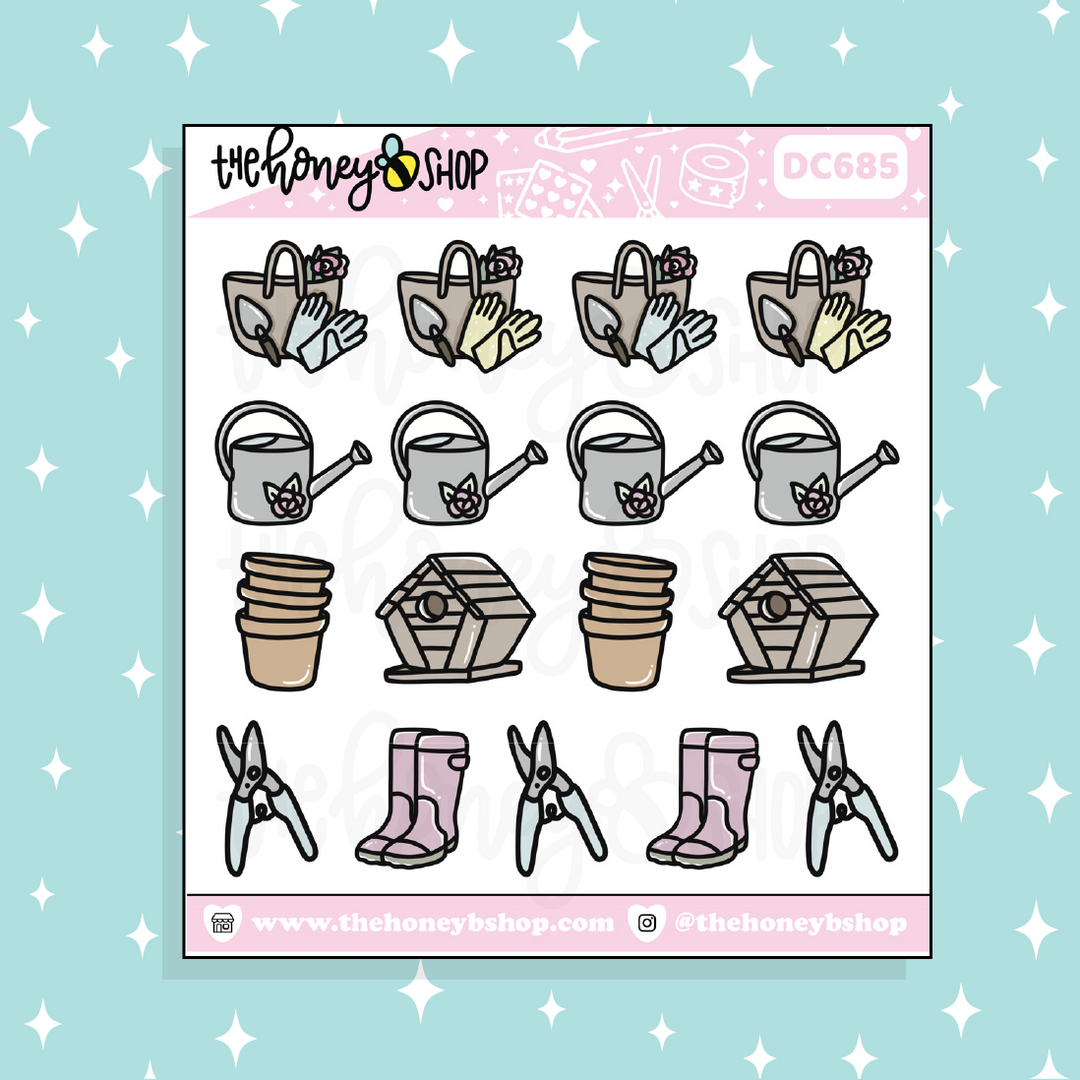 Gardening Sampler Doodle Sticker | Choose Your Color Option!