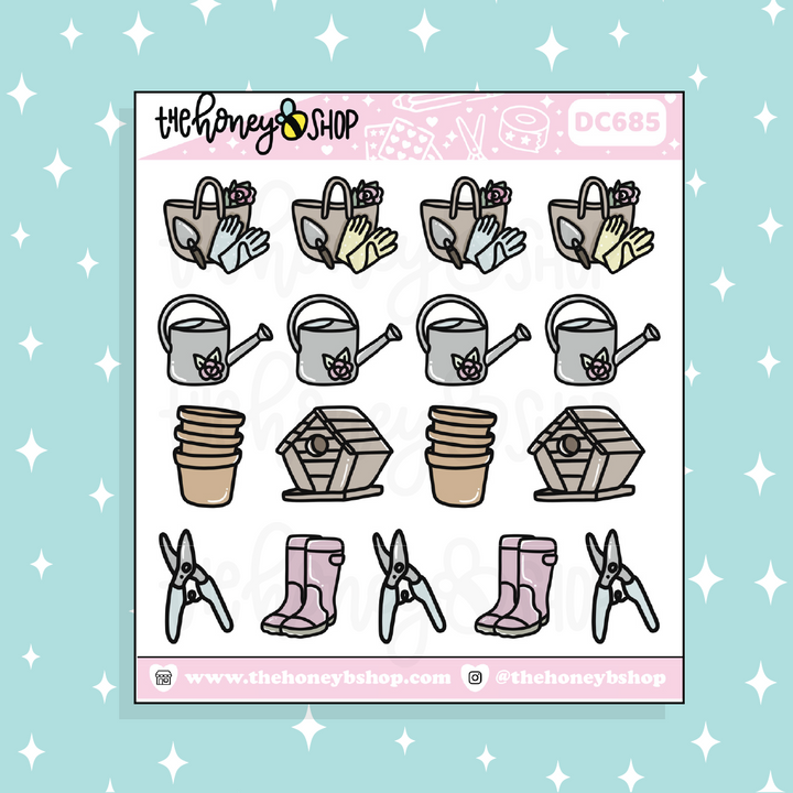 Gardening Sampler Doodle Sticker | Choose Your Color Option!