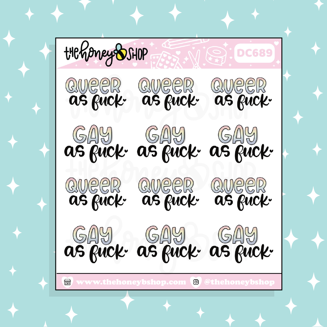 Gay Af Doodle Sticker
