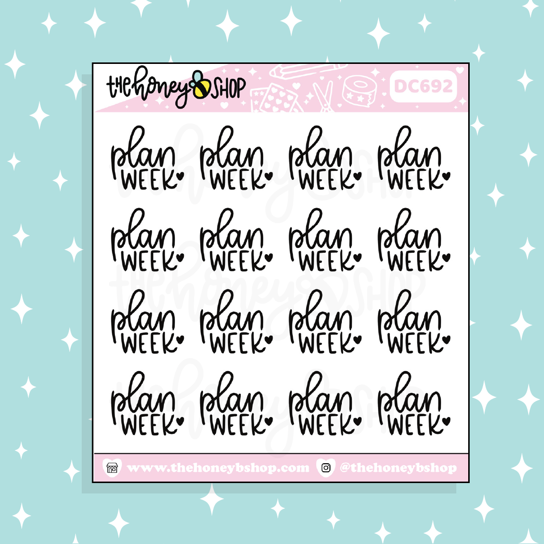 Plan Week Doodle Sticker – TheHoneyBShop