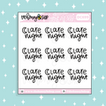 Late Night Lettering Doodle Sticker