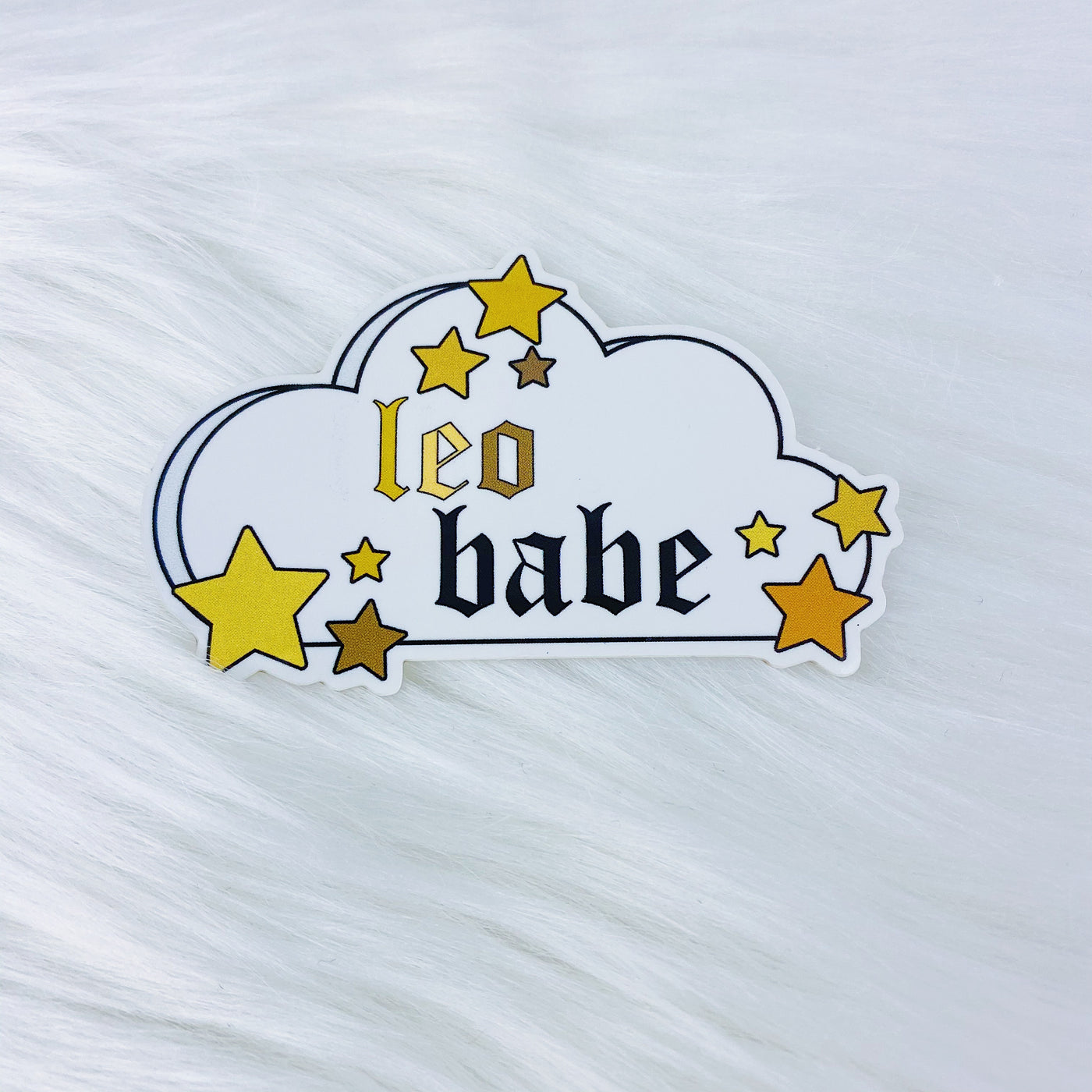 Leo Babe Zodiac Cloud Vinyl Sticker Die Cut