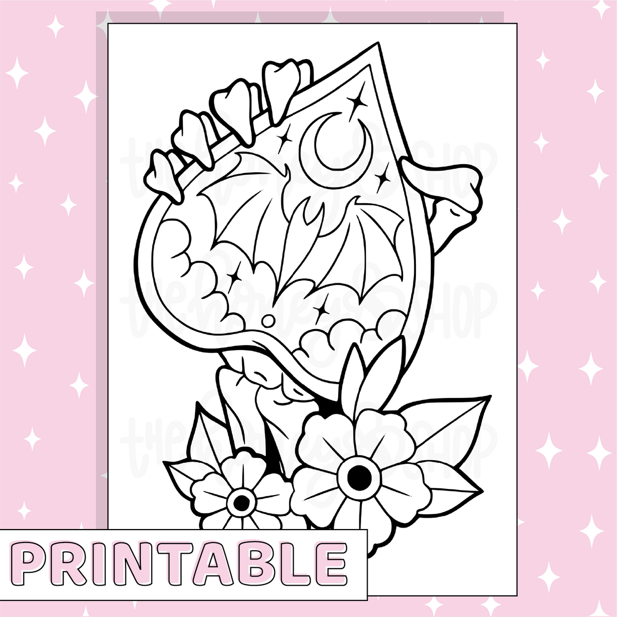 Halloween Coloring Page Set Printable Bee-6 Full Page Sticker | B6 Planner | Printable Planner Stickers