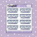 Introvertido pero dispuesto a hablar sobre los planificadores Doodle Pegatina
