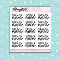 Cansado como una madre letras Doodle Pegatina