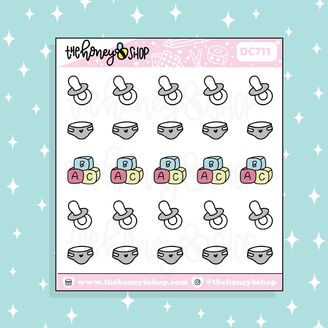Baby Icons Doodle Sticker